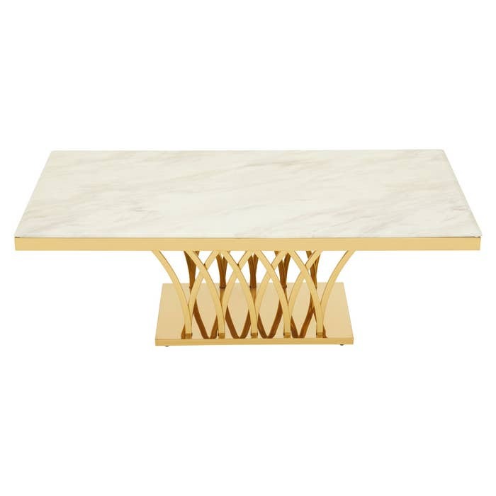 Celeste Coffee Table – White and Gold