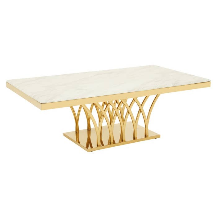 Celeste Coffee Table – White and Gold