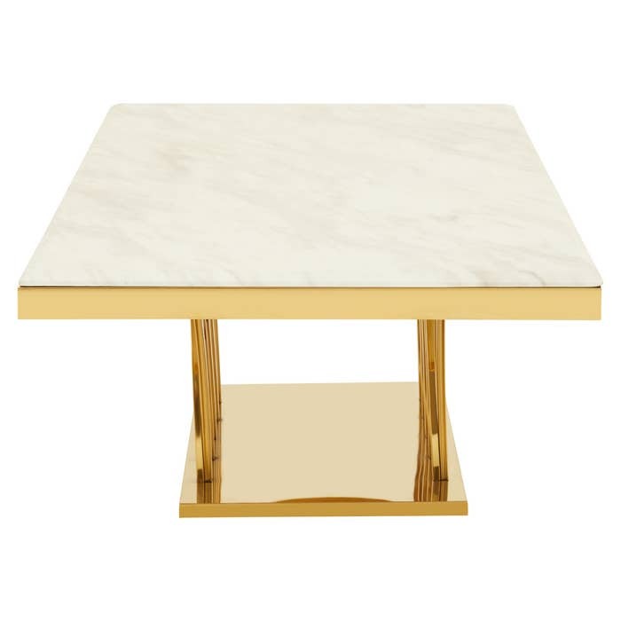 Celeste Coffee Table – White and Gold