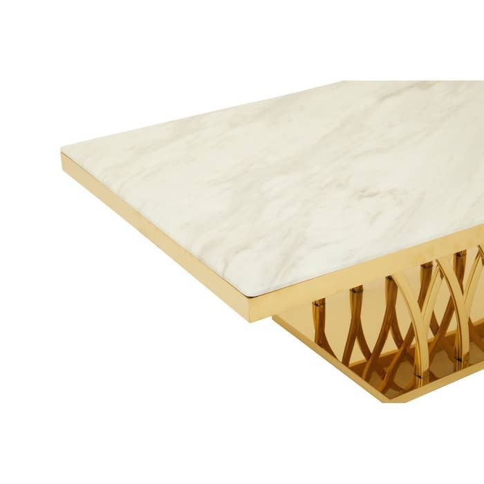 Celeste Coffee Table – White and Gold