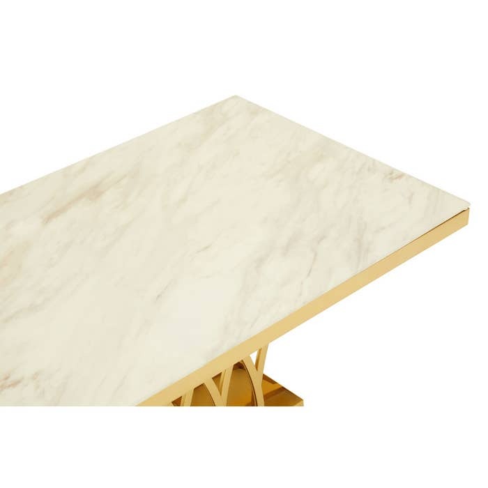 Celeste Coffee Table – White and Gold