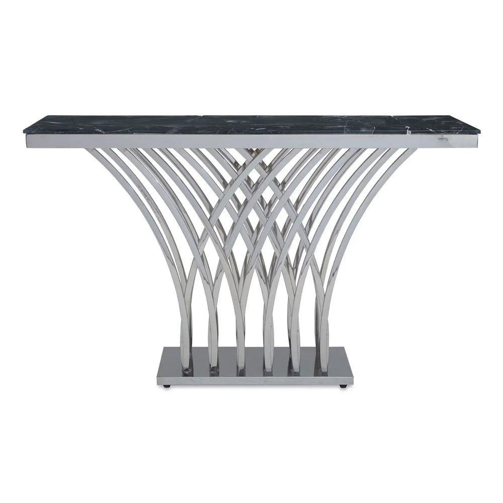 Celeste Console Table – Black and Silver