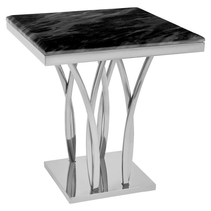 Celeste Side Table – Black and Silver