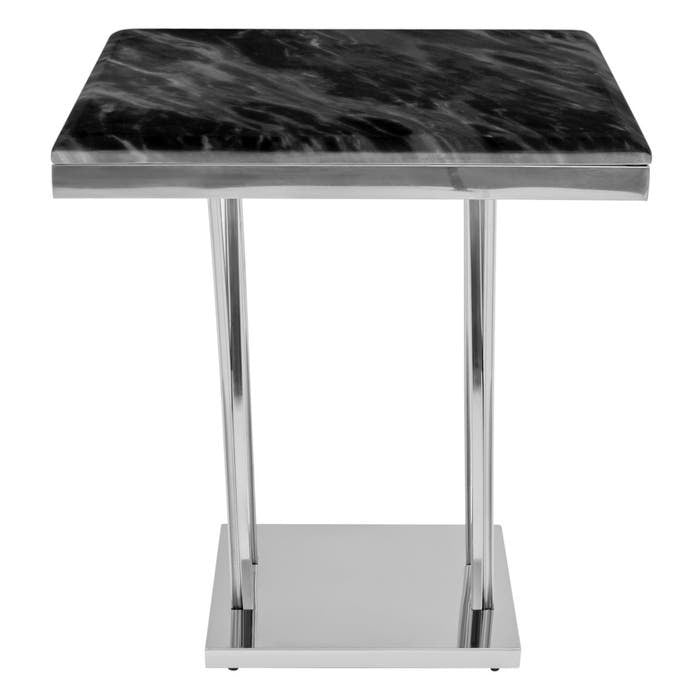 Celeste Side Table – Black and Silver