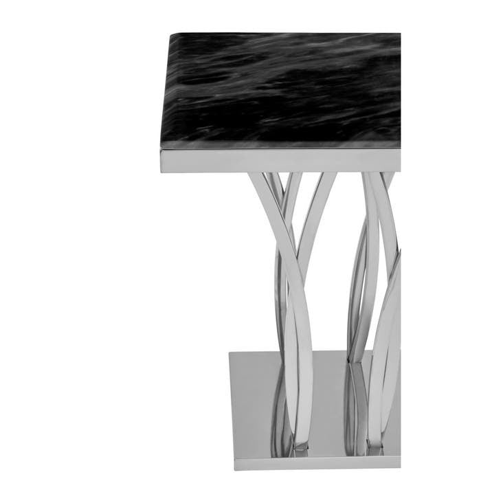 Celeste Side Table – Black and Silver