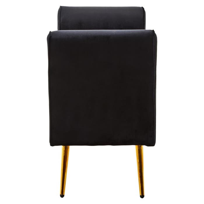 Cordelia Tufted Bench – Black Velvet