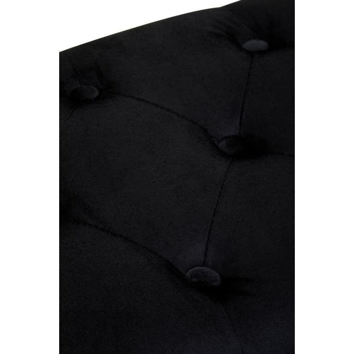 Cordelia Tufted Bench – Black Velvet