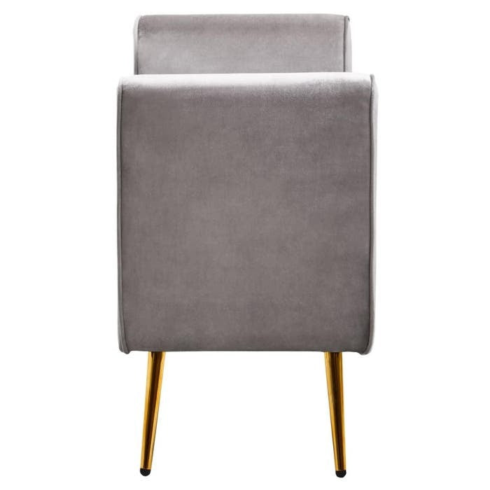 Cordelia Tufted Bench – Grey Velvet