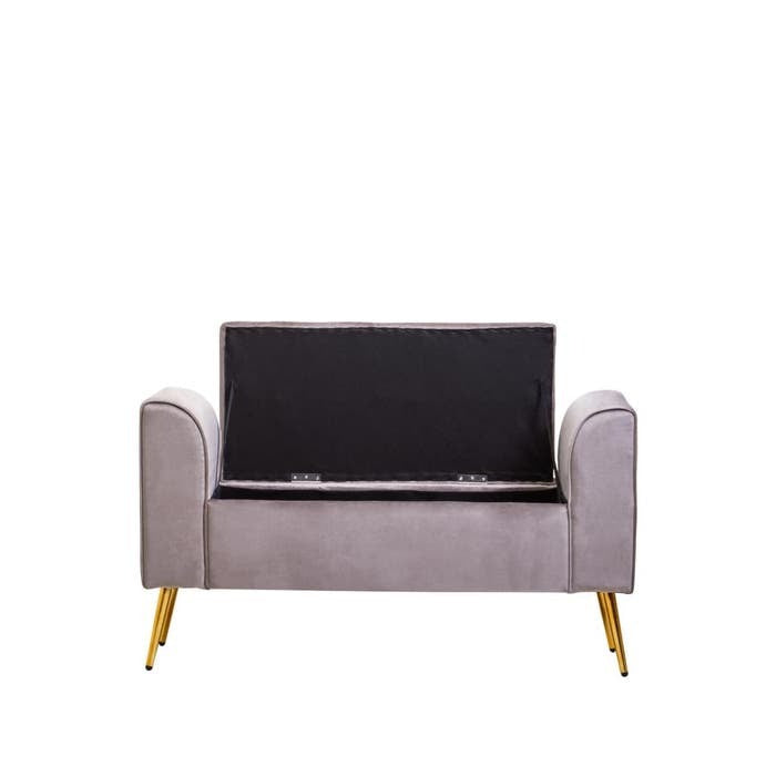 Cordelia Tufted Bench – Mink Velvet