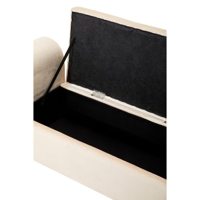 Cordelia Tufted Bench – Stone Velvet