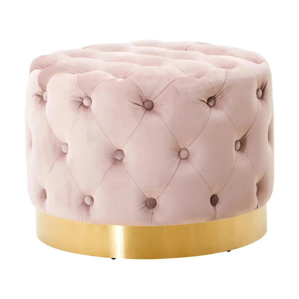 Cordelia Tufted Stool – Dusky Pink