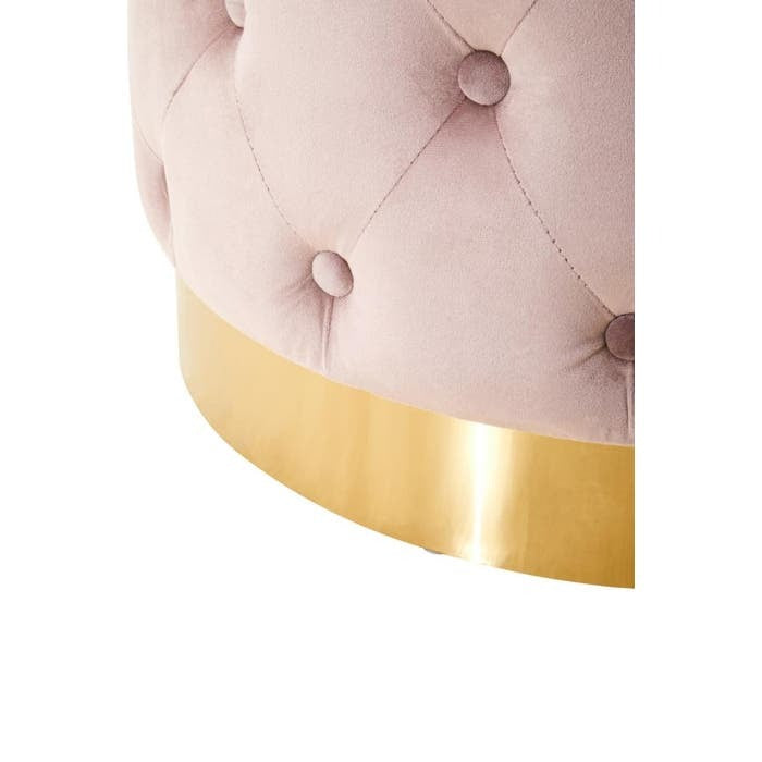 Cordelia Tufted Stool – Dusky Pink