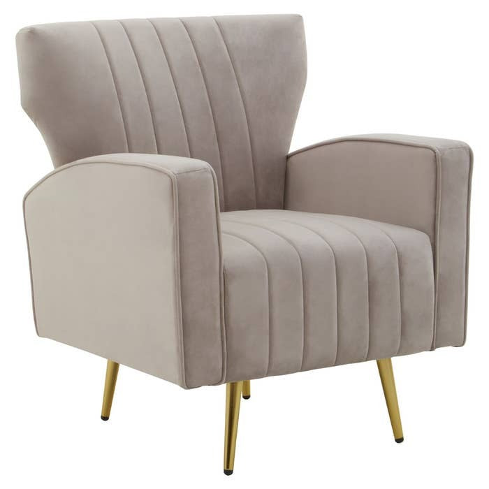 Corello Armchair – Mink Velvet