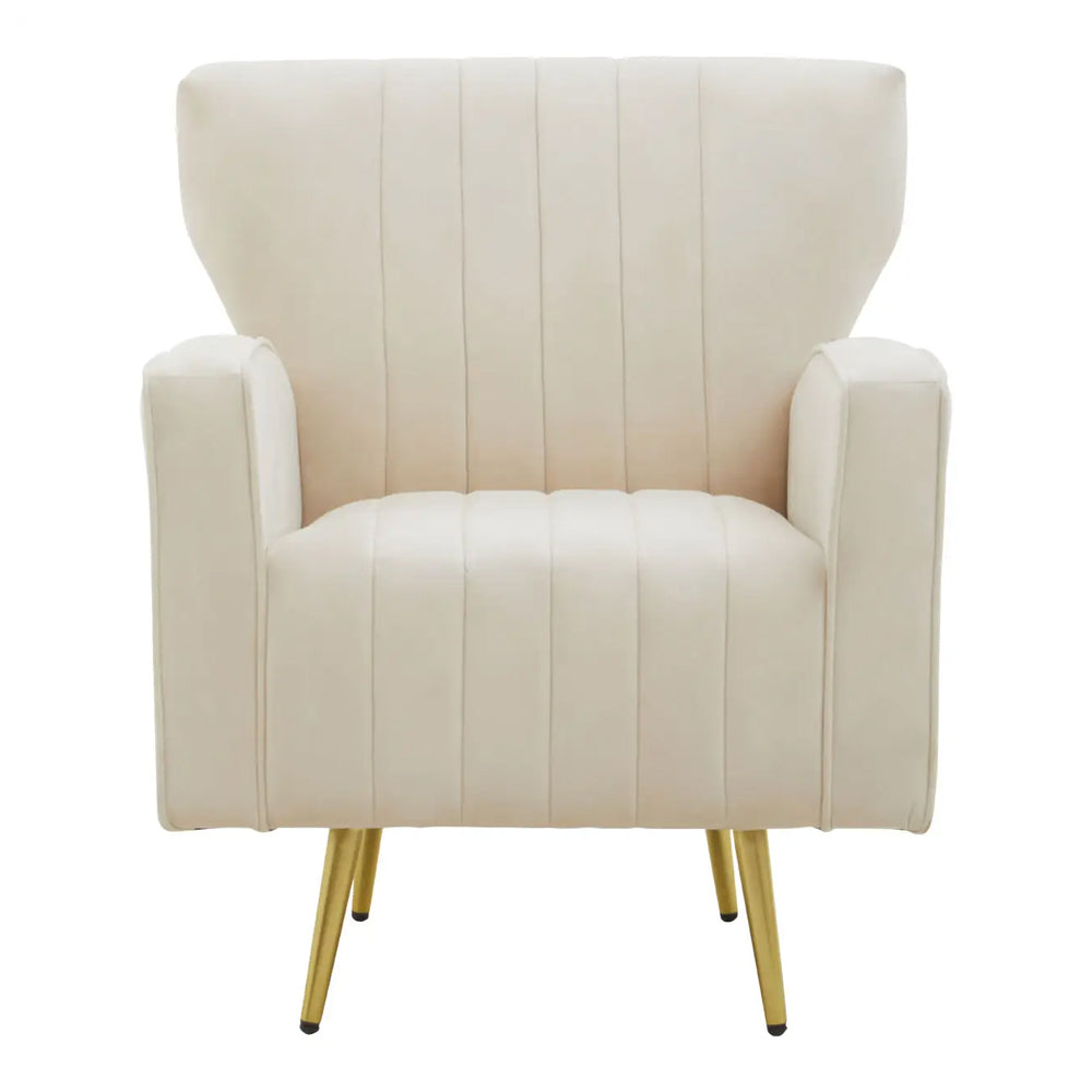 Corello Armchair – Natural Velvet