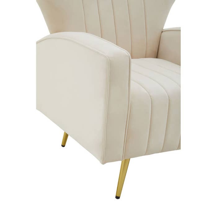 Corello Armchair – Natural Velvet