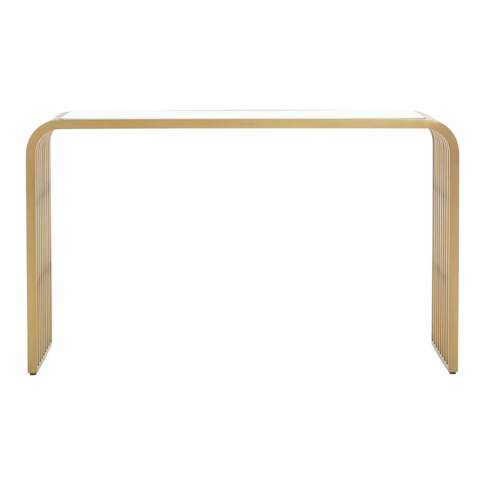 Cosmo Console Table – Matte Gold