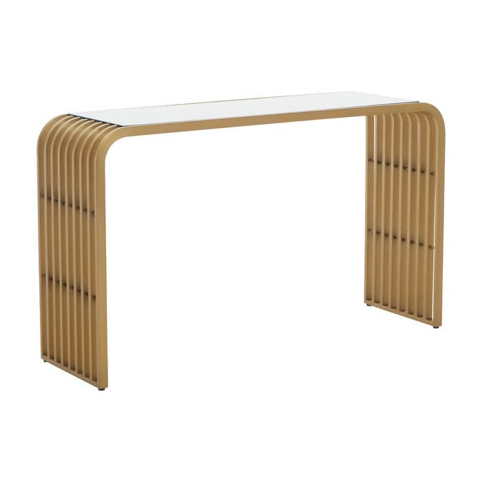 Cosmo Console Table – Matte Gold