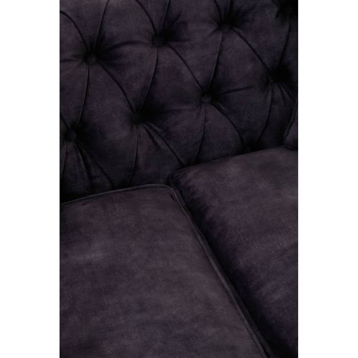 Cecilia Two Seat Sofa in Dark Grey Velvet