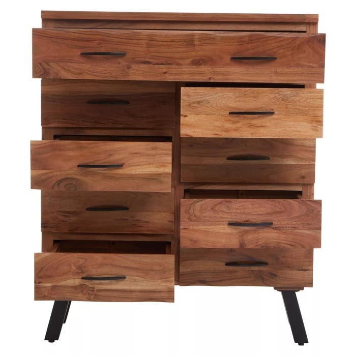 Ernest 9 Drawer Chest – Acacia Wood