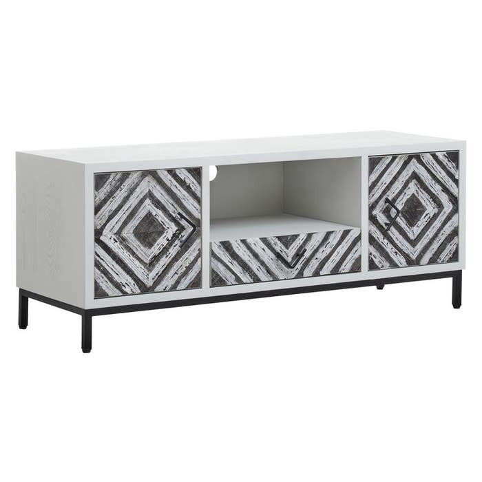 Evangeline Geometric Media Unit – White