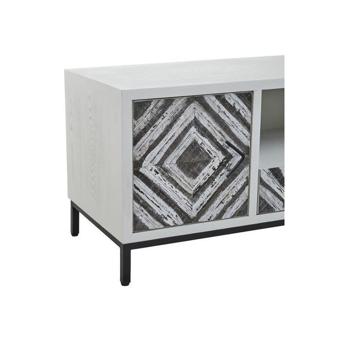 Evangeline Geometric Media Unit – White