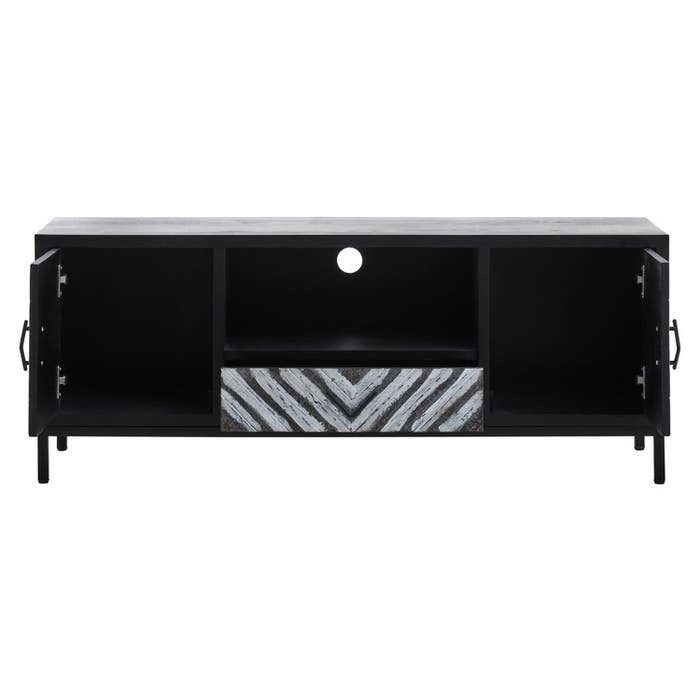 Evangeline Geometric Media Unit – Black