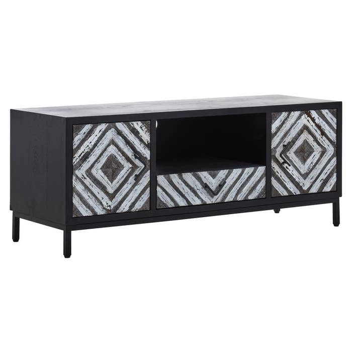 Evangeline Geometric Media Unit – Black