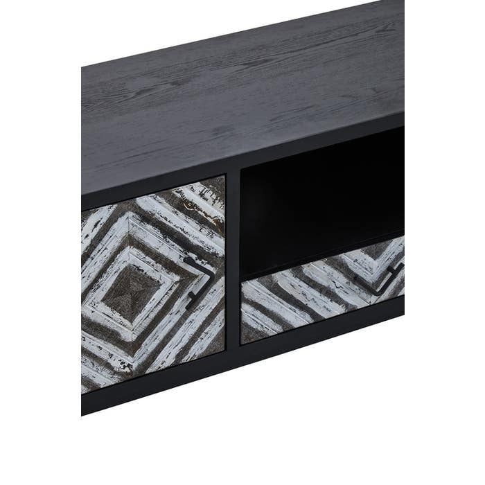 Evangeline Geometric Media Unit – Black