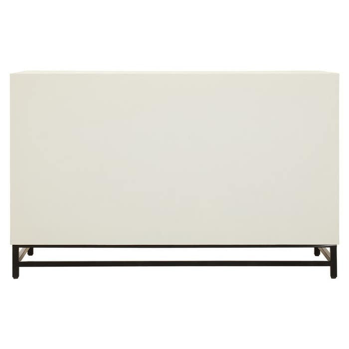 Evangeline Geometric Sideboard – White