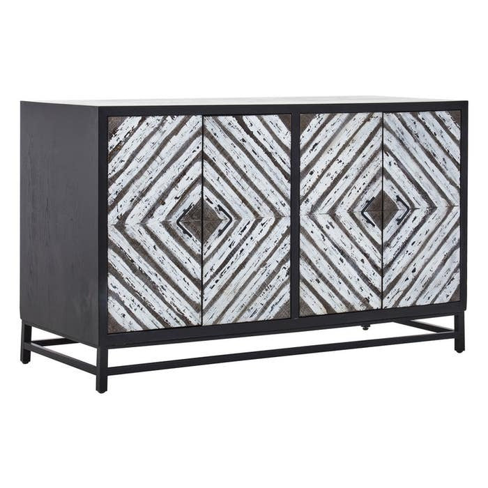 Evangeline Geometric Sideboard – Black