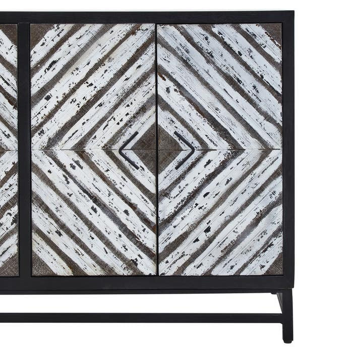 Evangeline Geometric Sideboard – Black