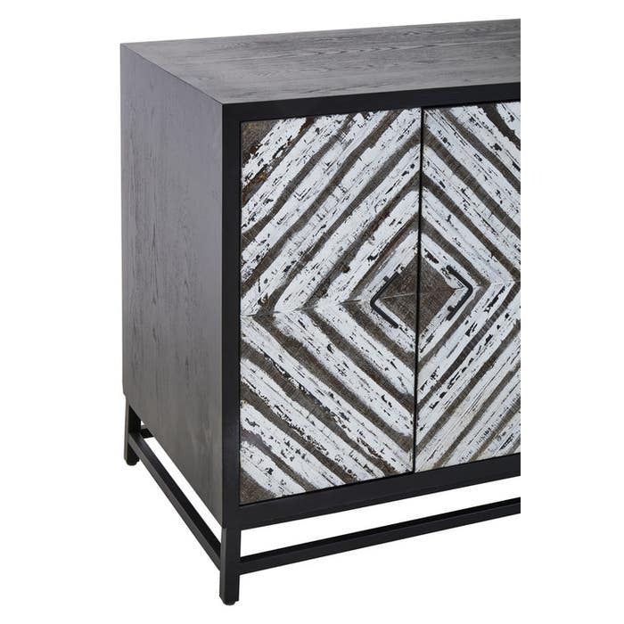 Evangeline Geometric Sideboard – Black