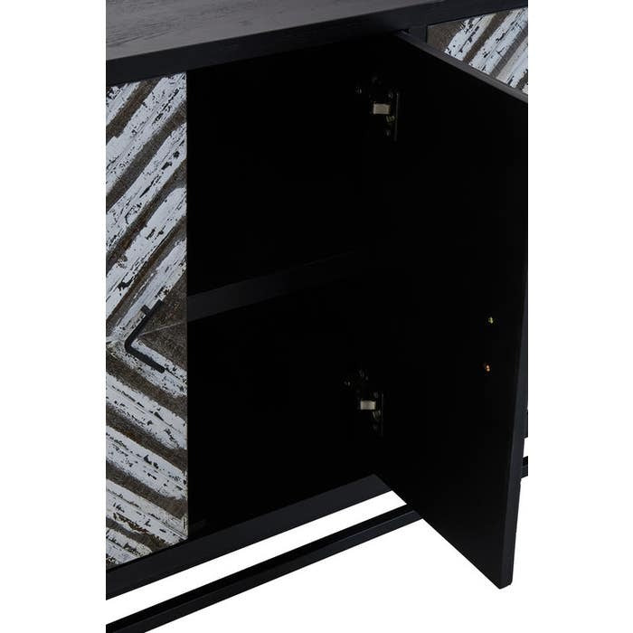 Evangeline Geometric Sideboard – Black