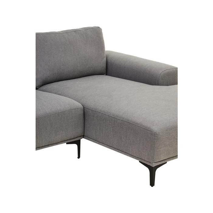 Hilton Grey 3 Seater Sofa with Left Chaise