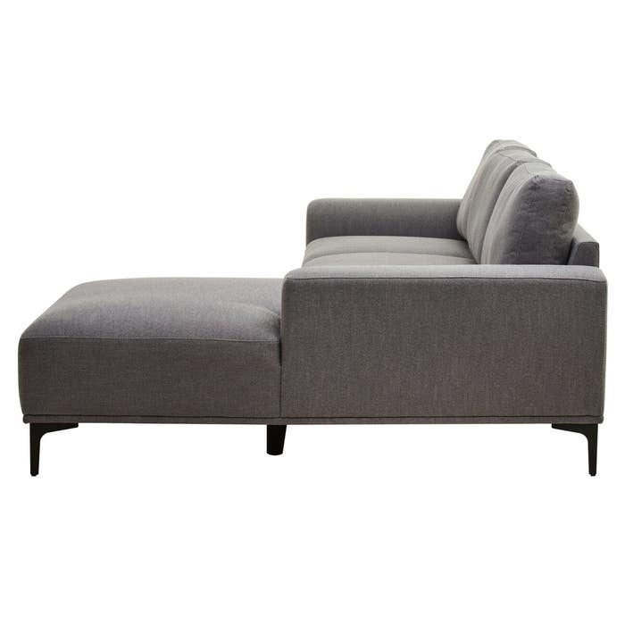 Hilton Grey 3 Seater Sofa with Left Chaise