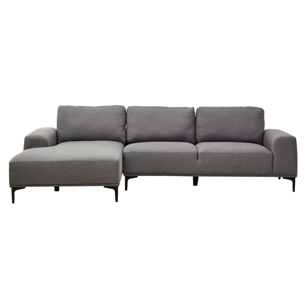 Hilton Grey 3 Seater Sofa with Right Chaise