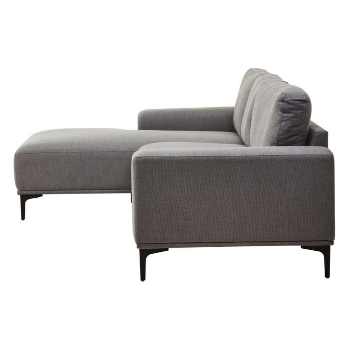 Hilton Grey 3 Seater Sofa with Right Chaise