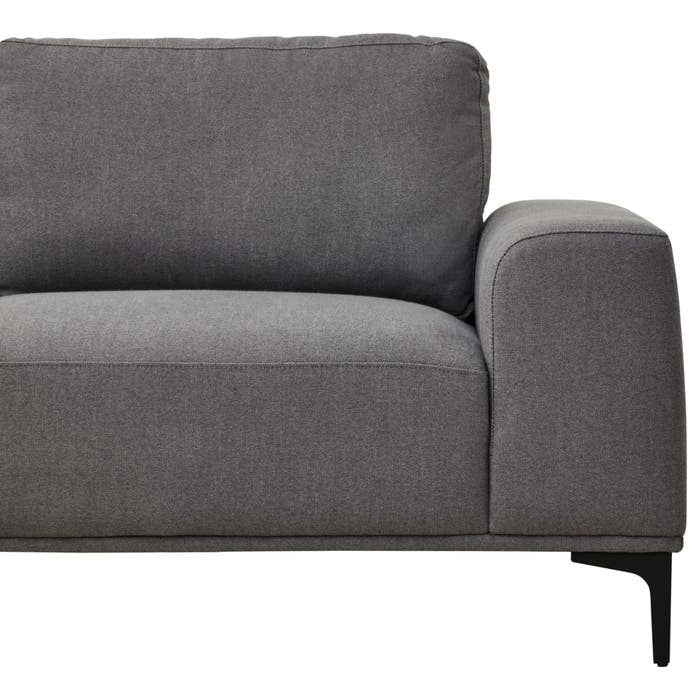 Hilton Grey 3 Seater Sofa with Right Chaise