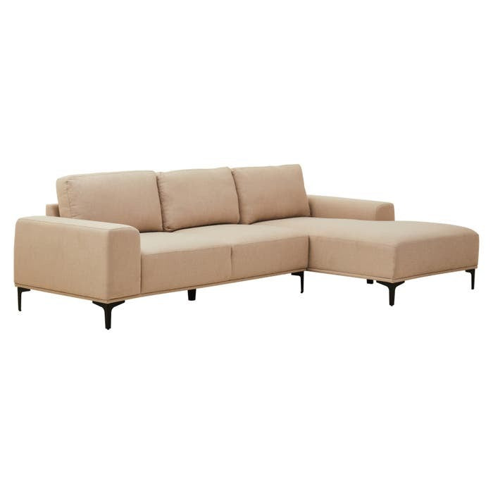 Hilton Natural 3 Seater Sofa with Left Chaise