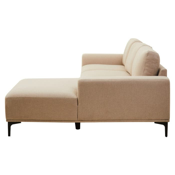 Hilton Natural 3 Seater Sofa with Left Chaise