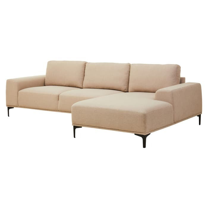 Hilton Natural 3 Seater Sofa with Left Chaise