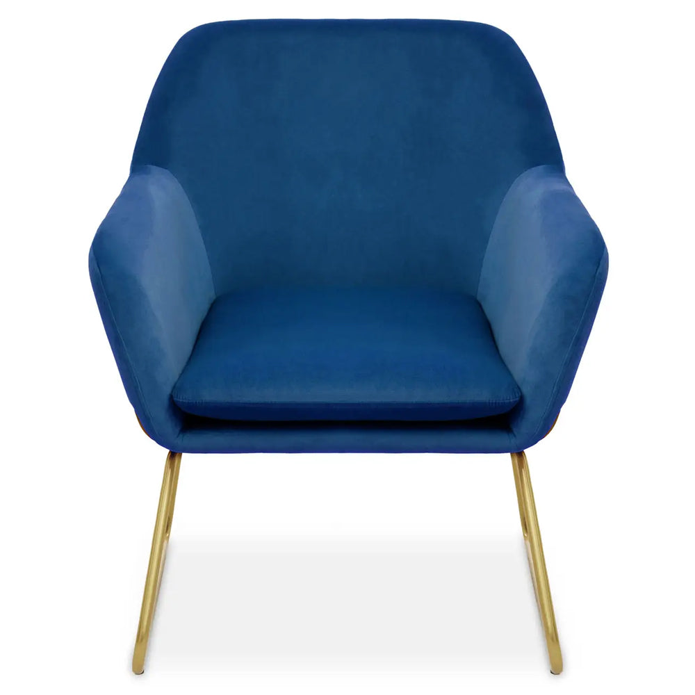 Holloway Armchair – Blue Velvet