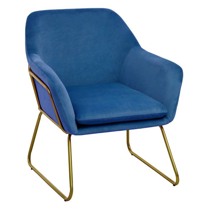 Holloway Armchair – Blue Velvet