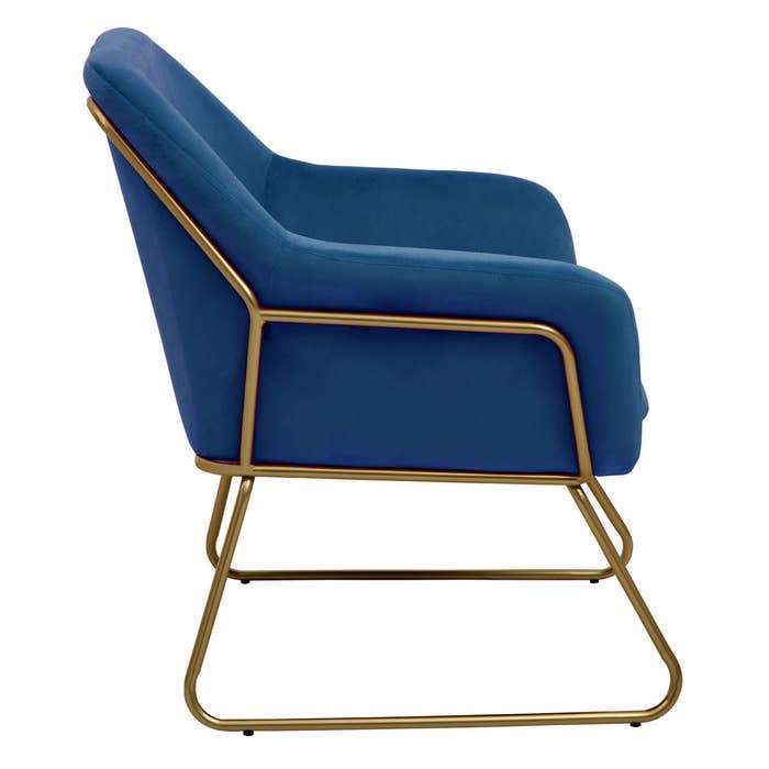 Holloway Armchair – Blue Velvet