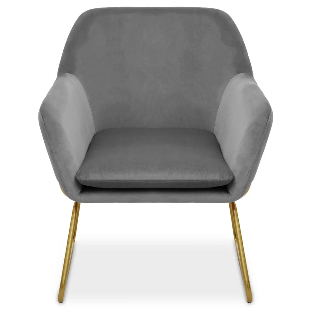 Holloway Armchair – Grey Velvet