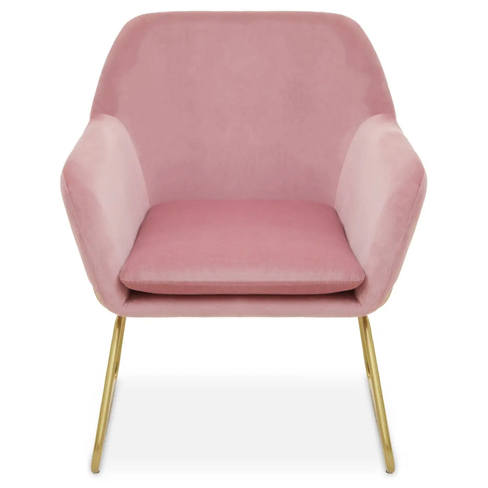 Holloway Armchair – Pink Velvet