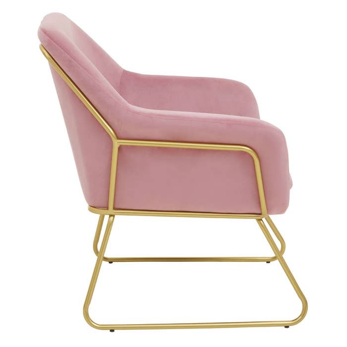 Holloway Armchair – Pink Velvet