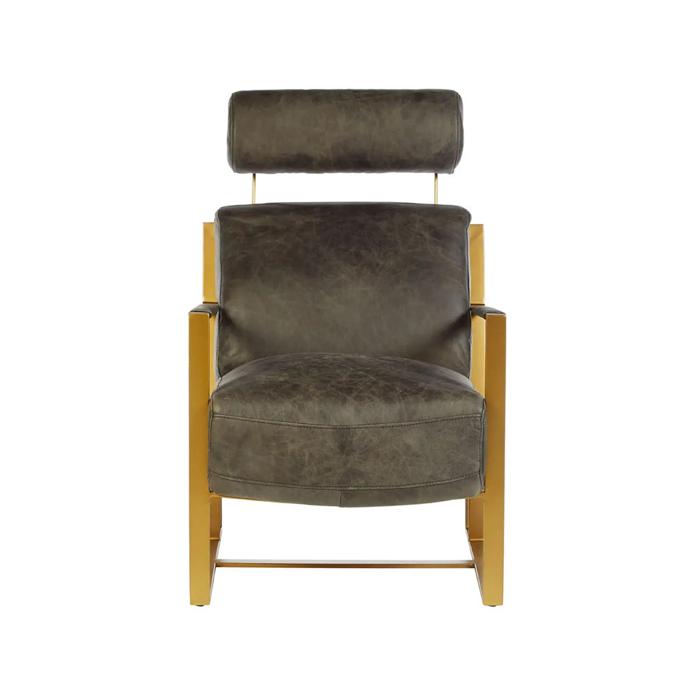 Jamison Lounge Chair – Dark Brown Leather