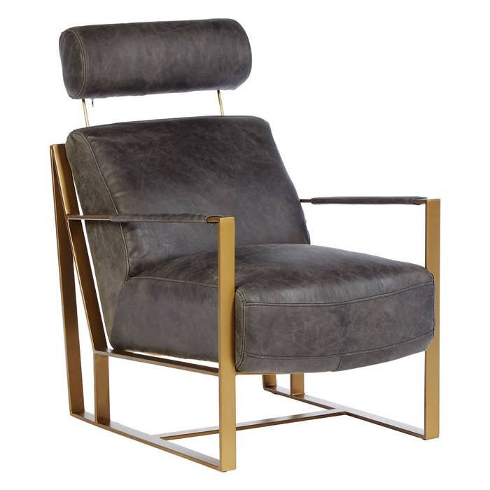 Jamison Lounge Chair – Dark Brown Leather