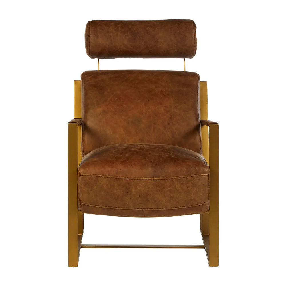 Jamison Lounge Chair – Light Brown Leather